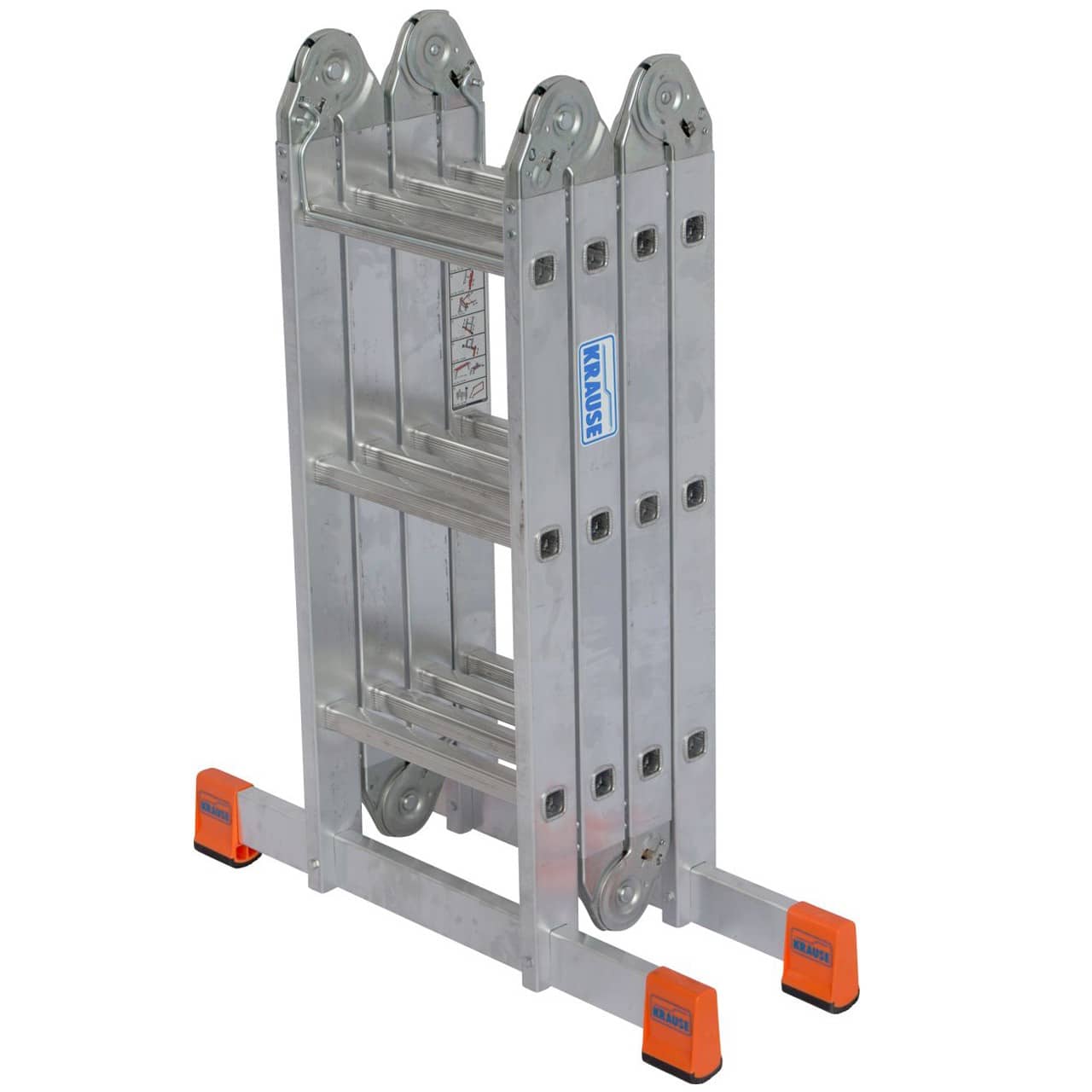 Multipurpose hinged ladder with platform KRAUSE MultiMatic 4x3