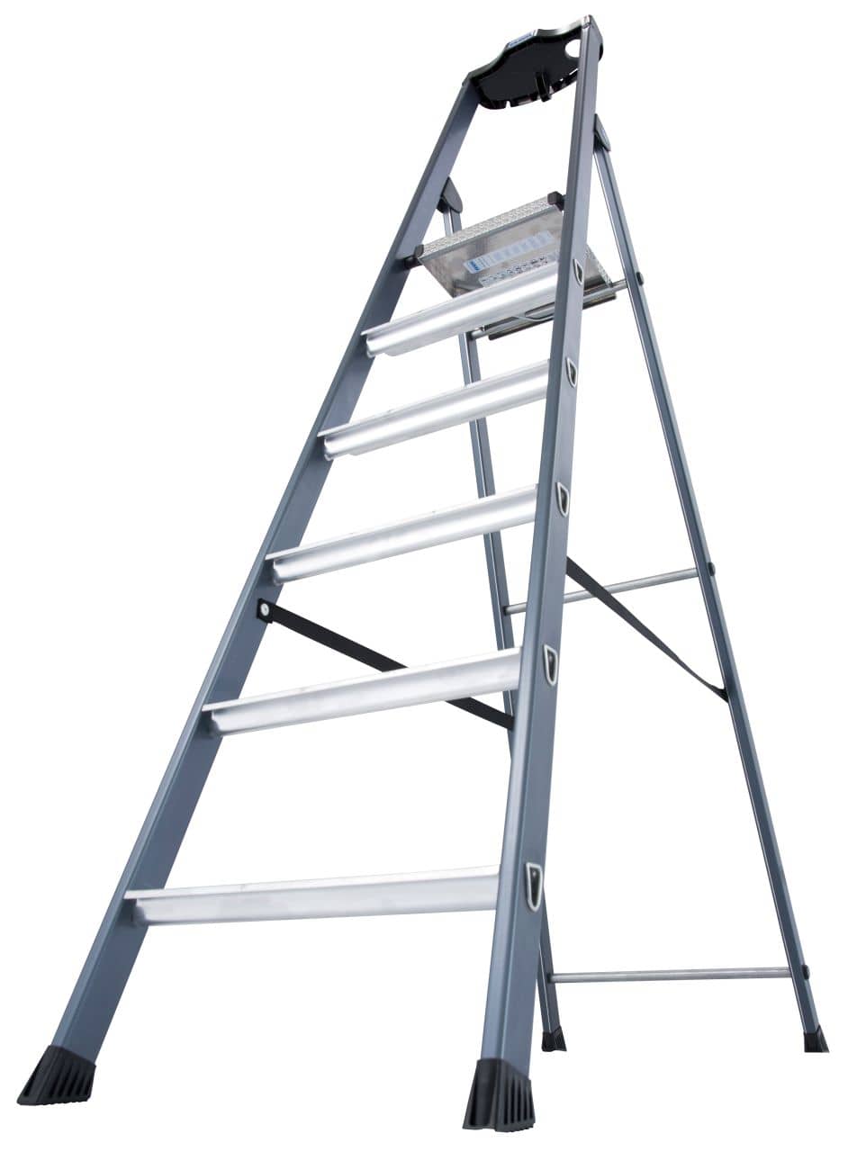 KRAUSE SePro S Step ladder, anodised 5+1