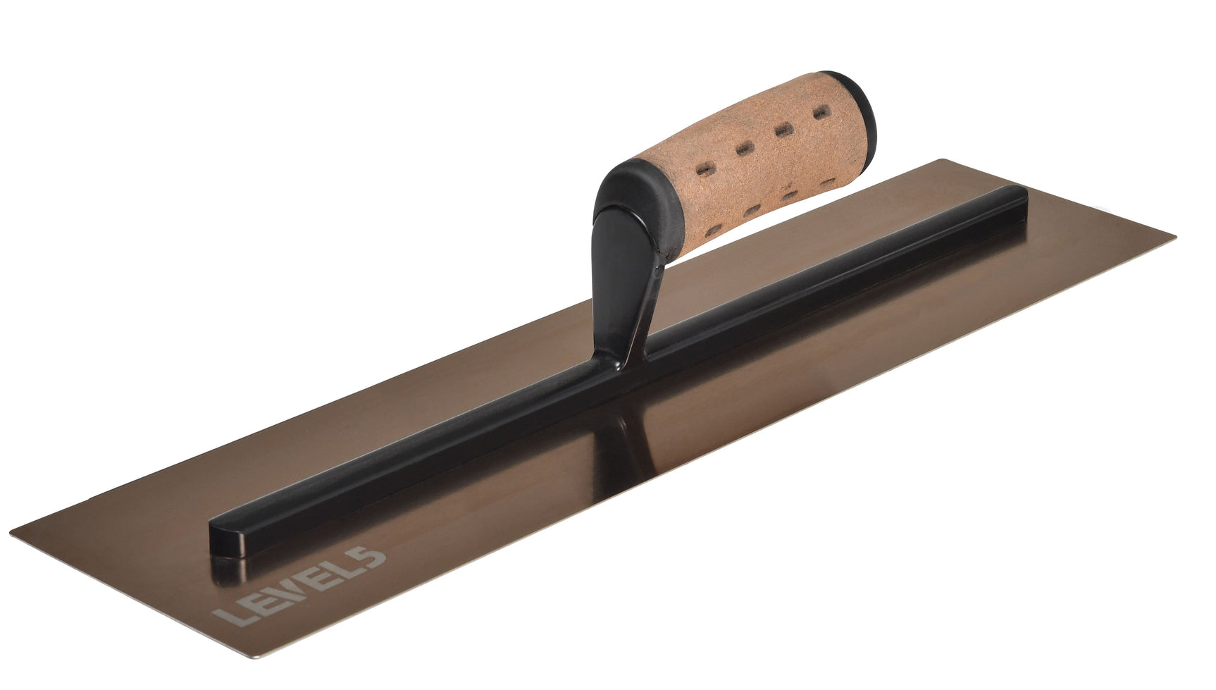 LEVEL 5 Права маламашка от златна стомана с кожена дръжка 18/45cm