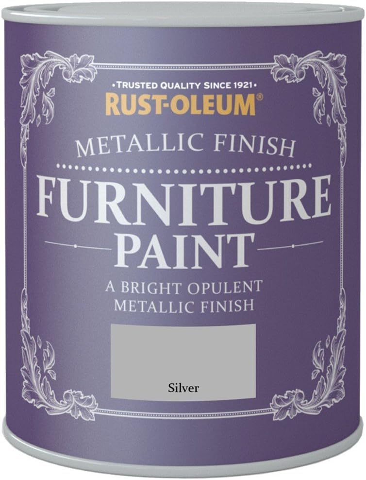 RUST OLEUM Тебеширена боя за мебели с метално покритие Silver 125 мл