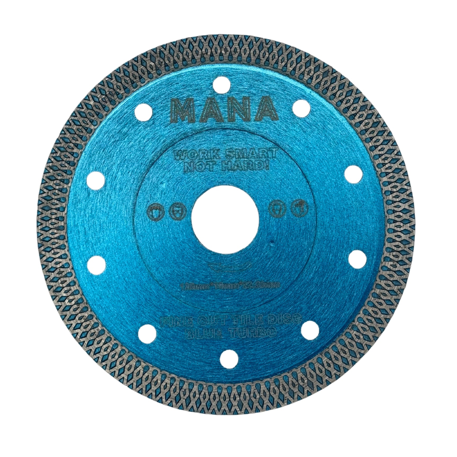 MANA Turbo Диск за рязане на плочки, син 125mm 22.23mm