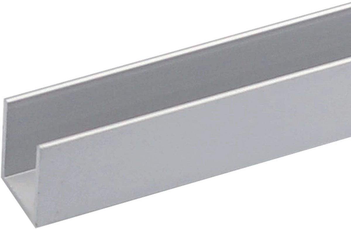 Aluminum U-Profile Arcansas, 2000 x 15.9 x 15 mm, Silver