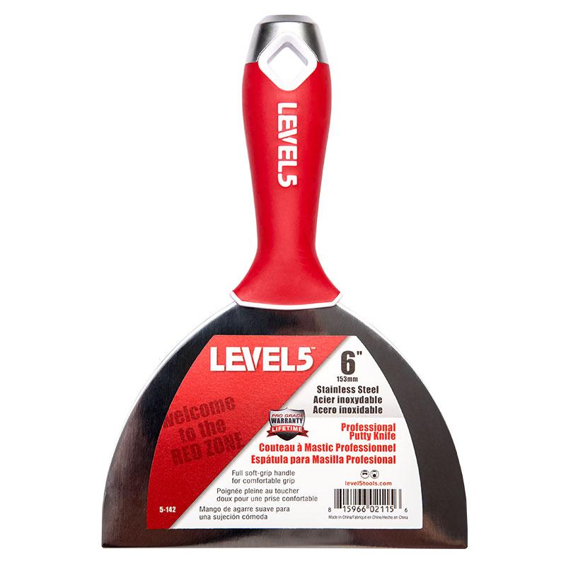 LEVEL 5 Stainless Steel Putty Knife 4", 5", 6" set