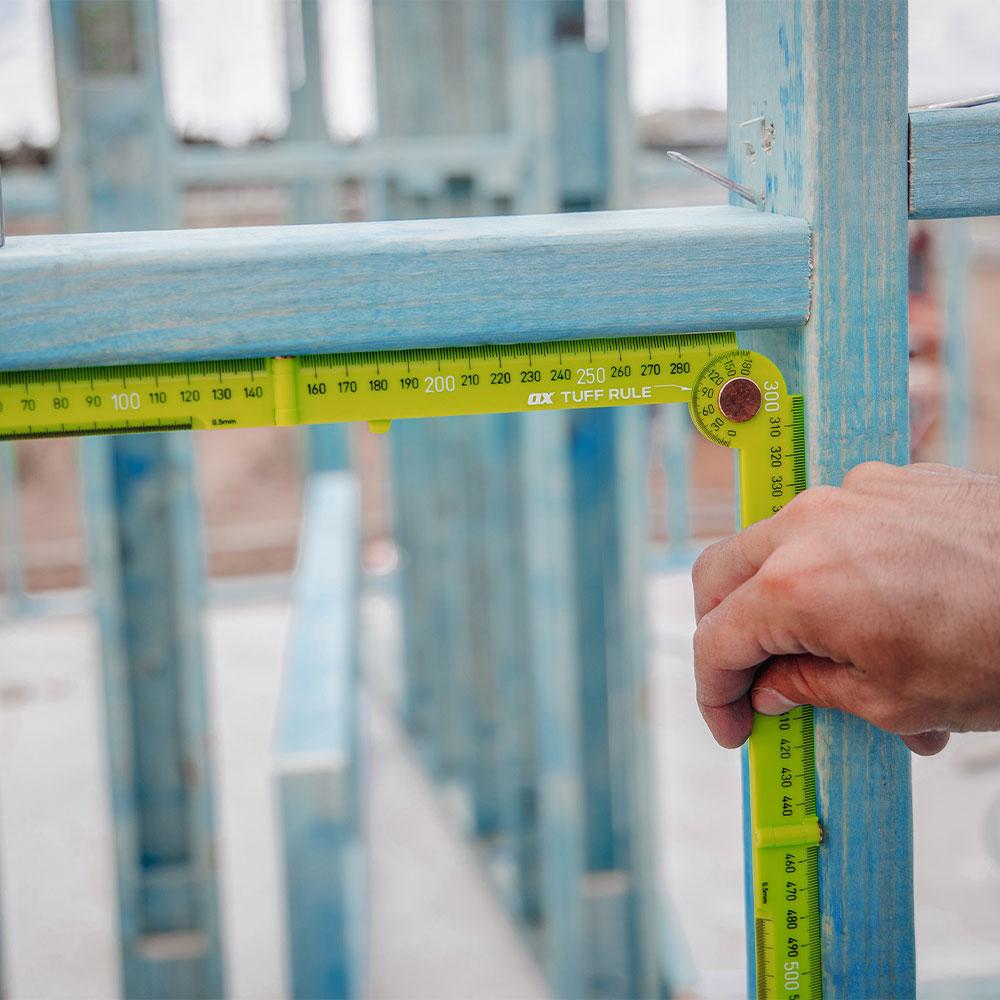 OX PRO Мултифункционален сгъваем метър - зелен