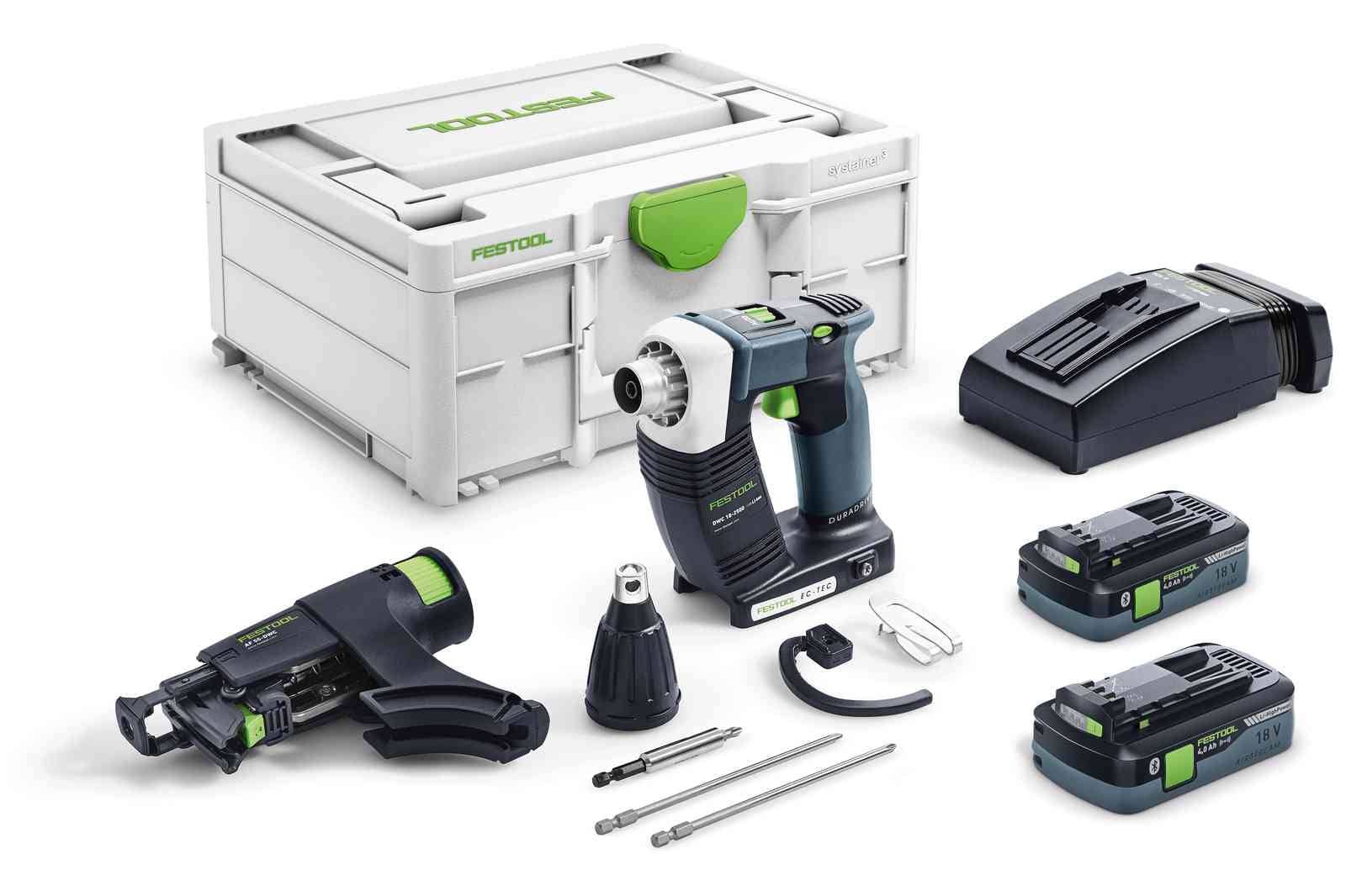 Festool Акумулаторен строителен винтоверт DWC 18-2500 HPC 4,0 I-Plus DURADRIVE
