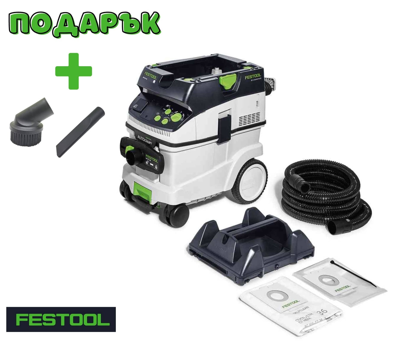 Festool Mобилна прахосмукачка CTM 36 E AC-PLANEX CLEANTEC