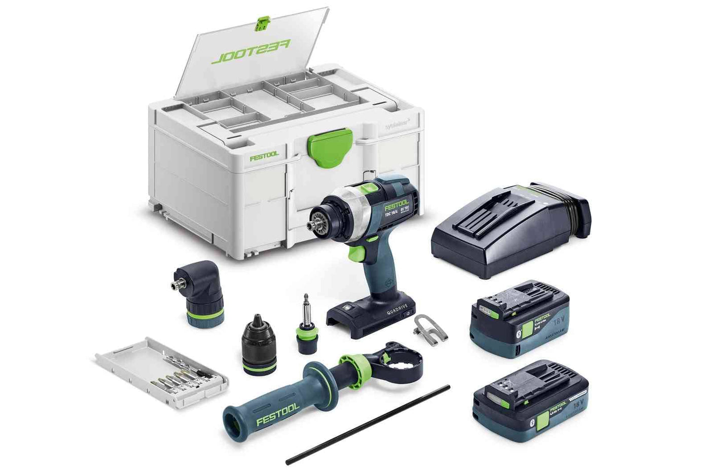 Festool Акумулаторен винтоверт QUADRIVE TDC 18/4 5,0/4,0 I-Set