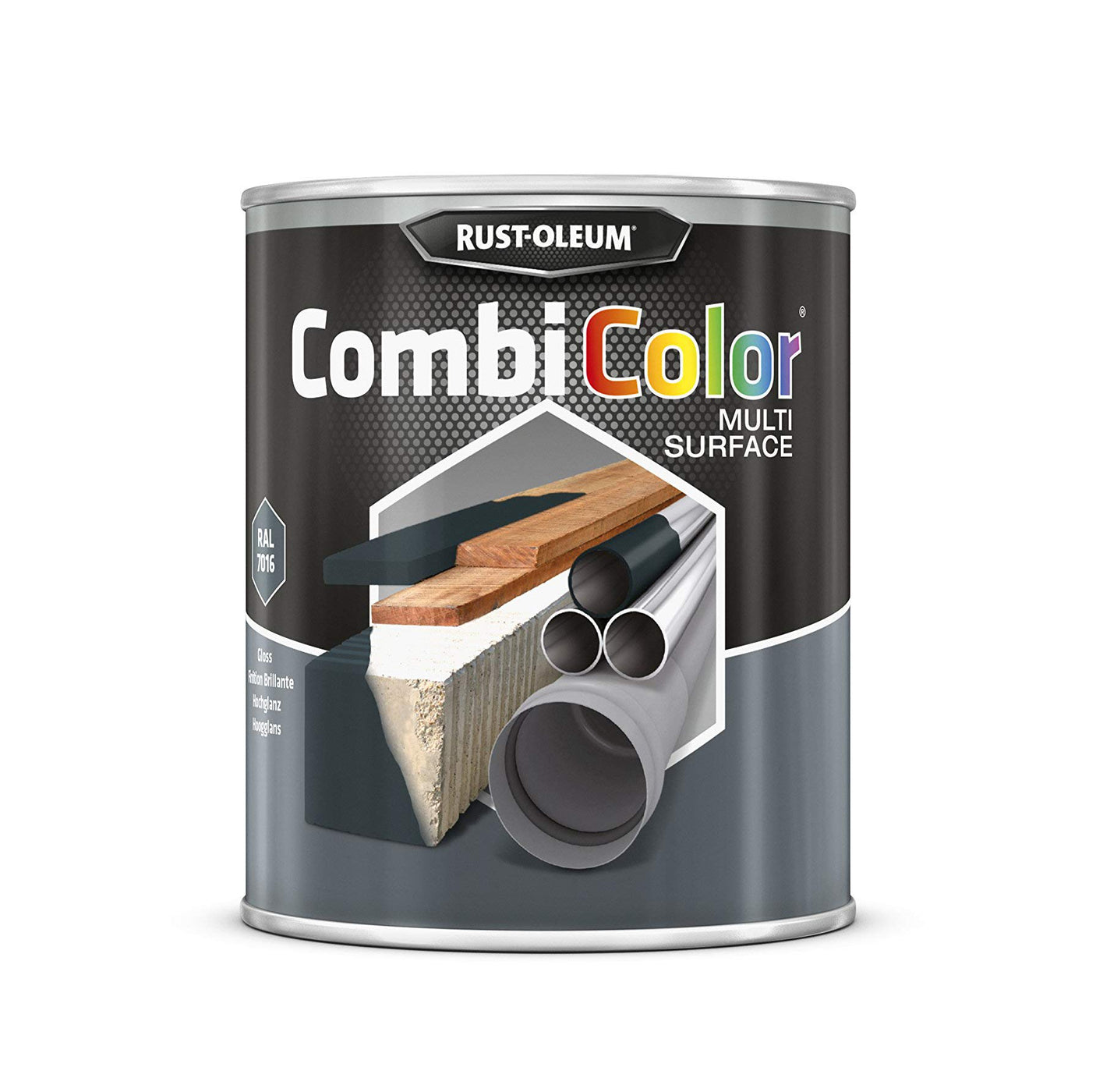 Rust-Oleum CombiColor® Multi-Surface Защита за универсални повърхности Гланц RAL 7016/Anthracite Grey 750ml