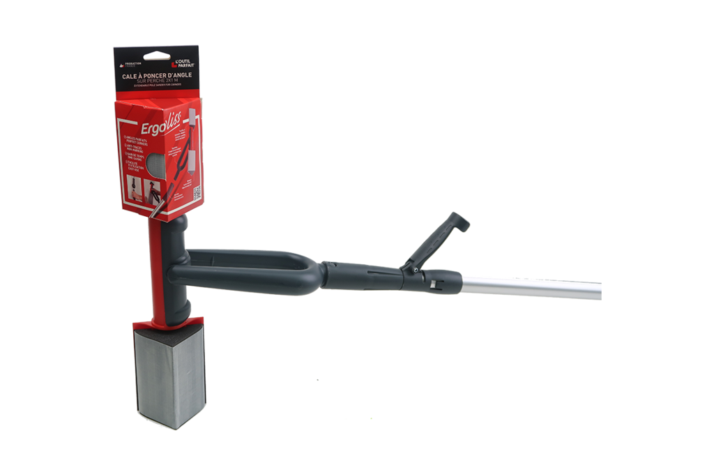 Corner sander with aspiration and telescopic handle