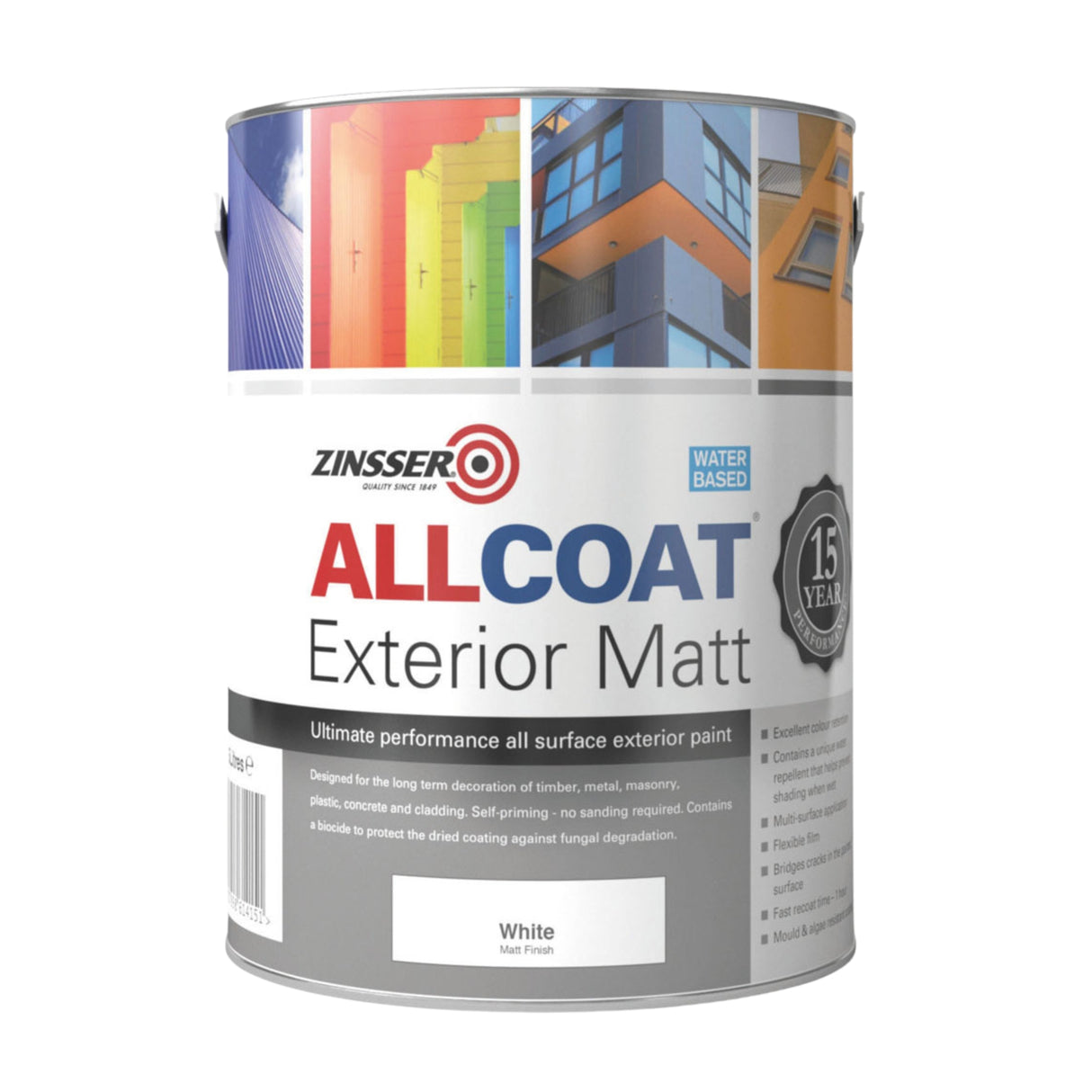 Zinsser Allcoat MATT 1L — боя за фасади и външна употреба