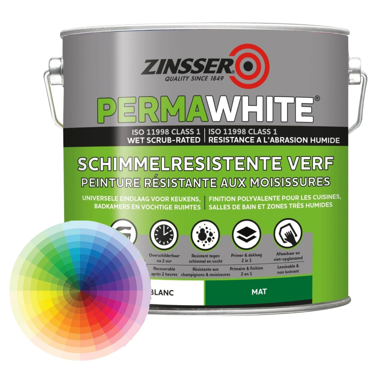 Zinsser Perma-White MATT 10L — интериорна боя против мухъл и плесен
