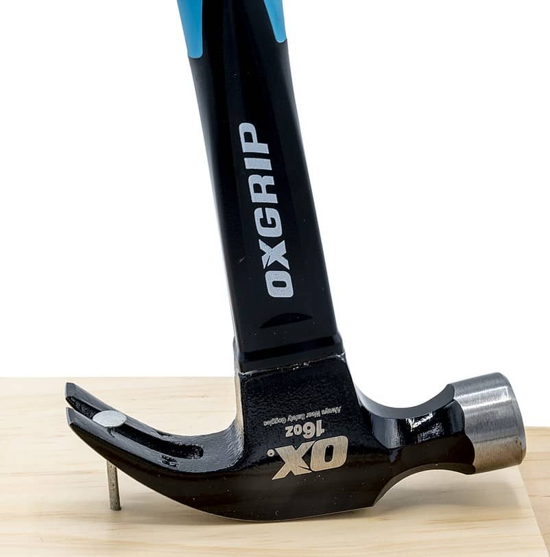 OX Trade Fibreglass Handle 16oz, Claw Hammer