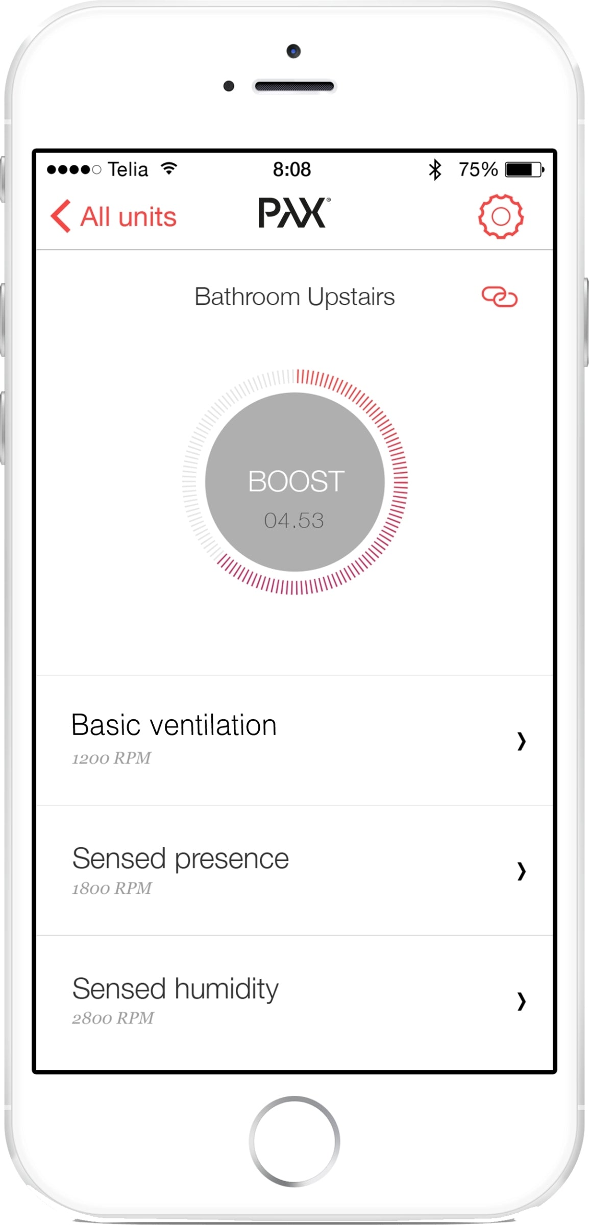 PAX Smart Bathroom fan Pax Norte/Black