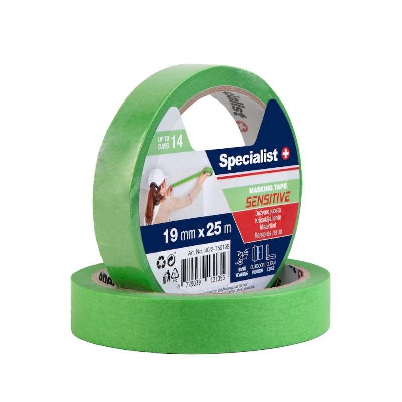 Specialist+ Masking tape 25m x 19mm