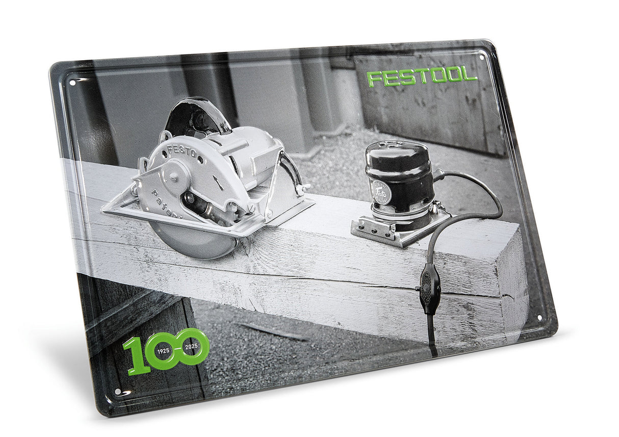 Festool Метална табелка с ретро машини по случай 100 години MES-FT1 100Y