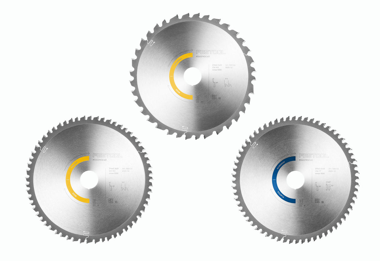 Festool Circular Saw Blade Set KSB-SORT/3 W/A 216x2.3