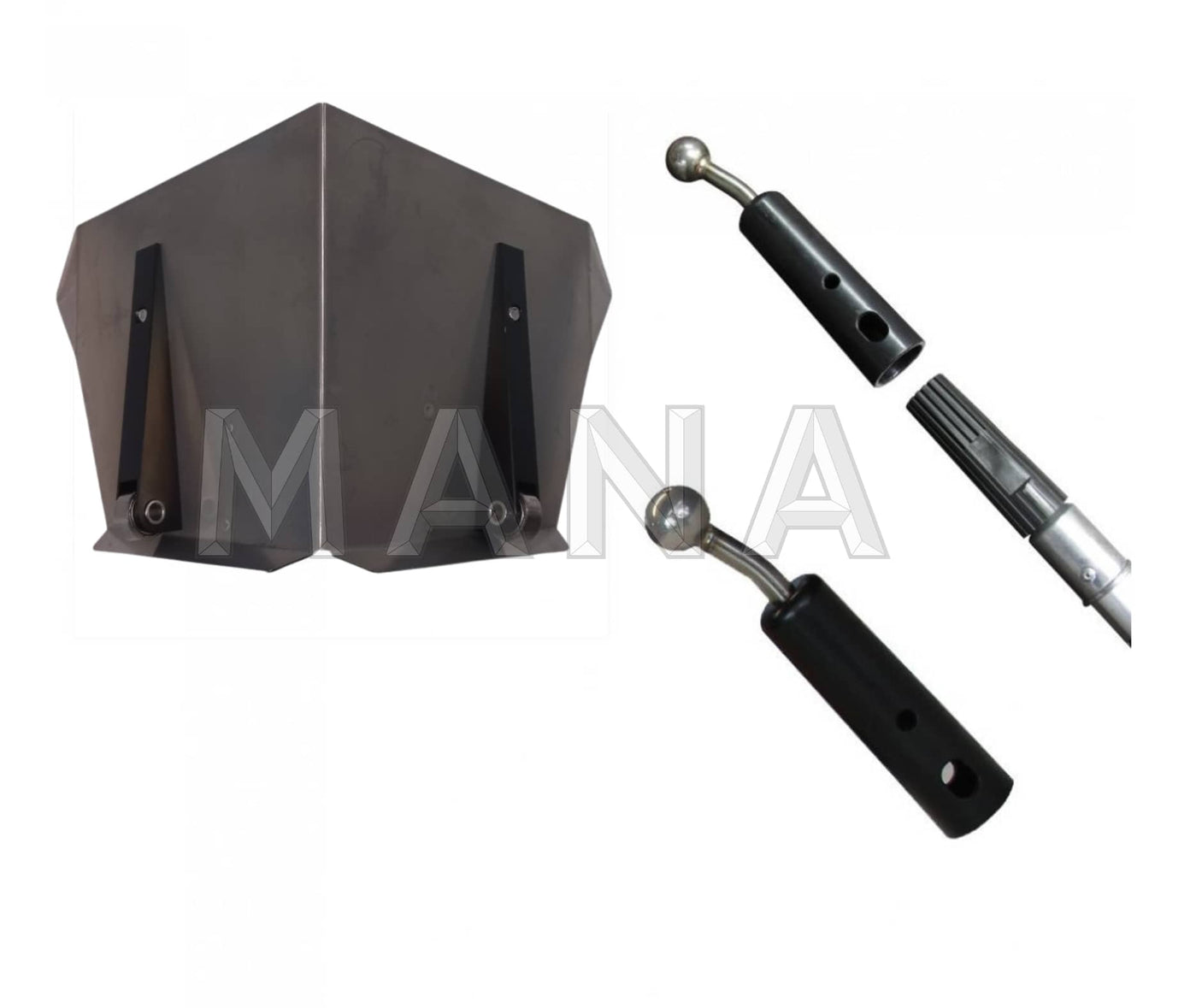 Флъшер 8см- ъглова шпакла с адаптор за бояджийски удължител