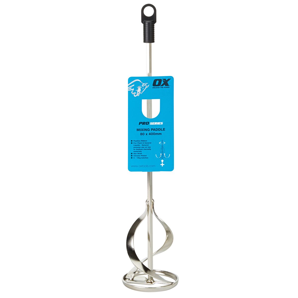 OX Tools PRO миксер 600mm — изглед на конструкцията