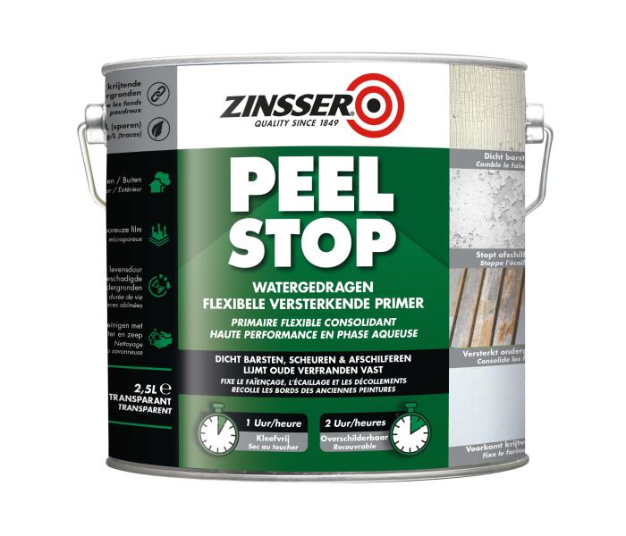 ZINSSER Peel stop Прозрачен уплътнител за слаби повърхности/2.5L