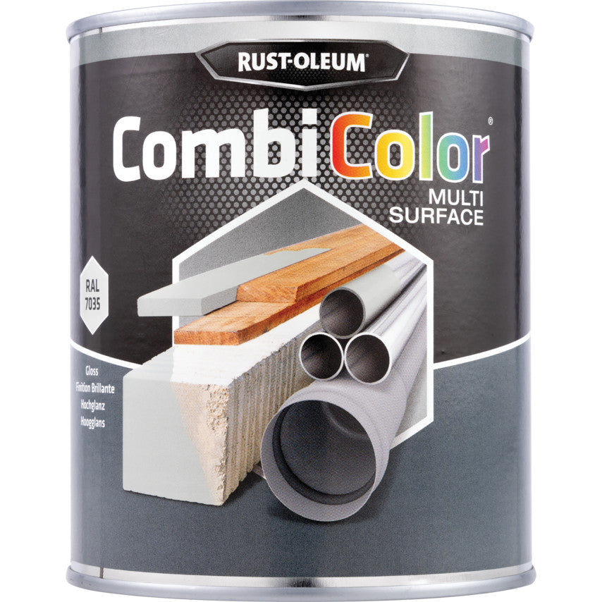 Rust-Oleum CombiColor® Multi-Surface Защита за универсални повърхности Гланц RAL 7035/Light Grey 750ml