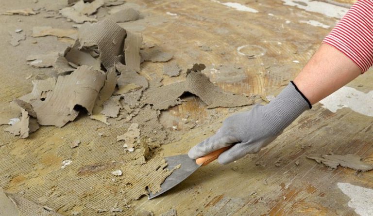 Премахване на лепило от балатум, мокет или плочки