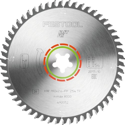 Festool Циркулярен диск HW 190x2,6 FF TF54 LAMINATE/HPL