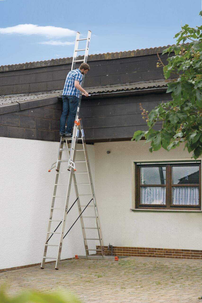 Алуминиевa трираменна стълба KRAUSE Tribilo 3x14 без стълбищна функция