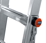 Telescopic hinged ladder with rungs KRAUSE TeleMatic 4x5