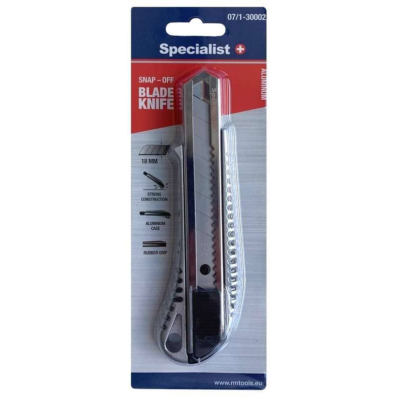 Specialist+ Aluminium snap-off blade knife 18 x 100mm