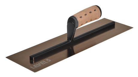 LEVEL 5  Извита маламашка от златна стомана с кожена дръжка 16/40cm 