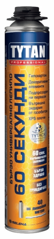 TYTAN 60 секунди Полиуретаново пистолетно лепило 