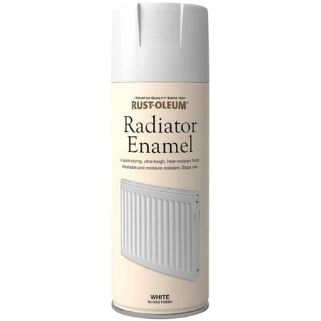 RUST OLEUM Спрей боя за радиатор/ бял гланц