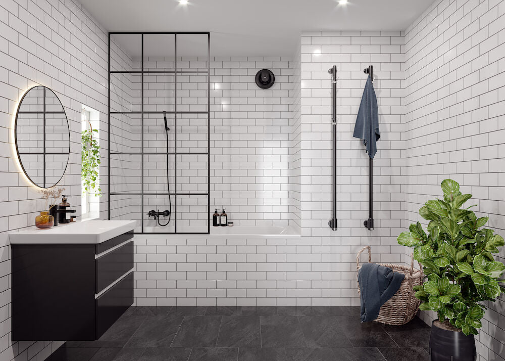 PAX Смарт Вентилатор за баня Pax Norte/Черен