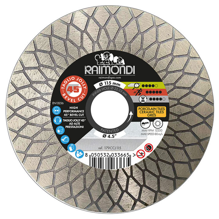 Raimondi диамантен диск за рязане 45° Ø115 (F22,2 мм)