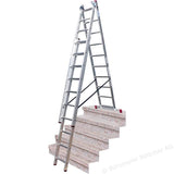 KRAUSE Three-section, multi-purpose aluminium ladder 3x0.8