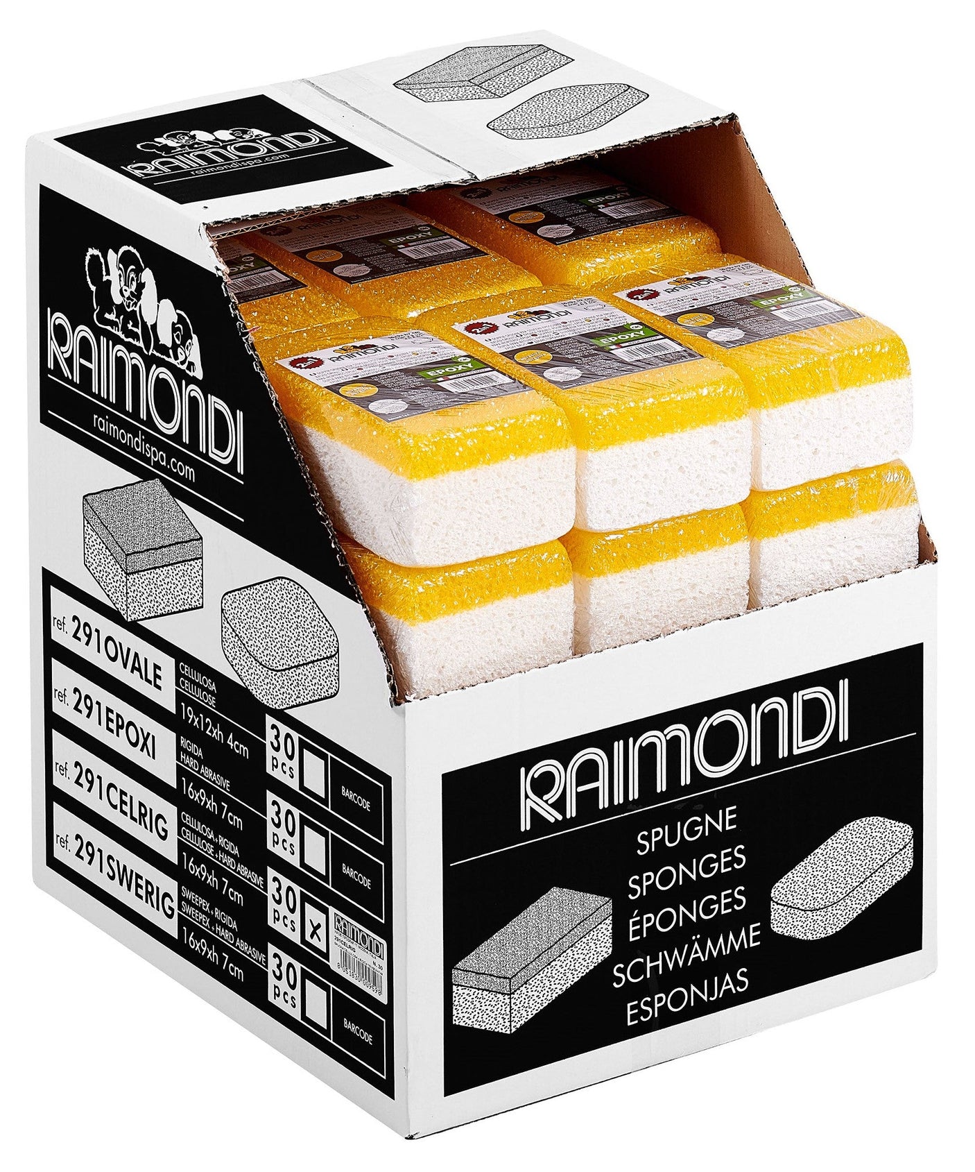 Raimondi целулозна + абразивна гъба 16×9×7