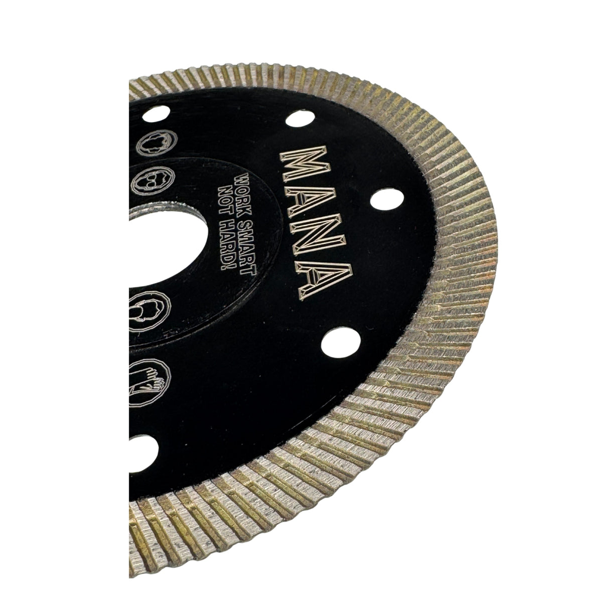 MANA Turbo Диск за рязане на плочки, черен 125mm 22.23mm — детайлна снимка