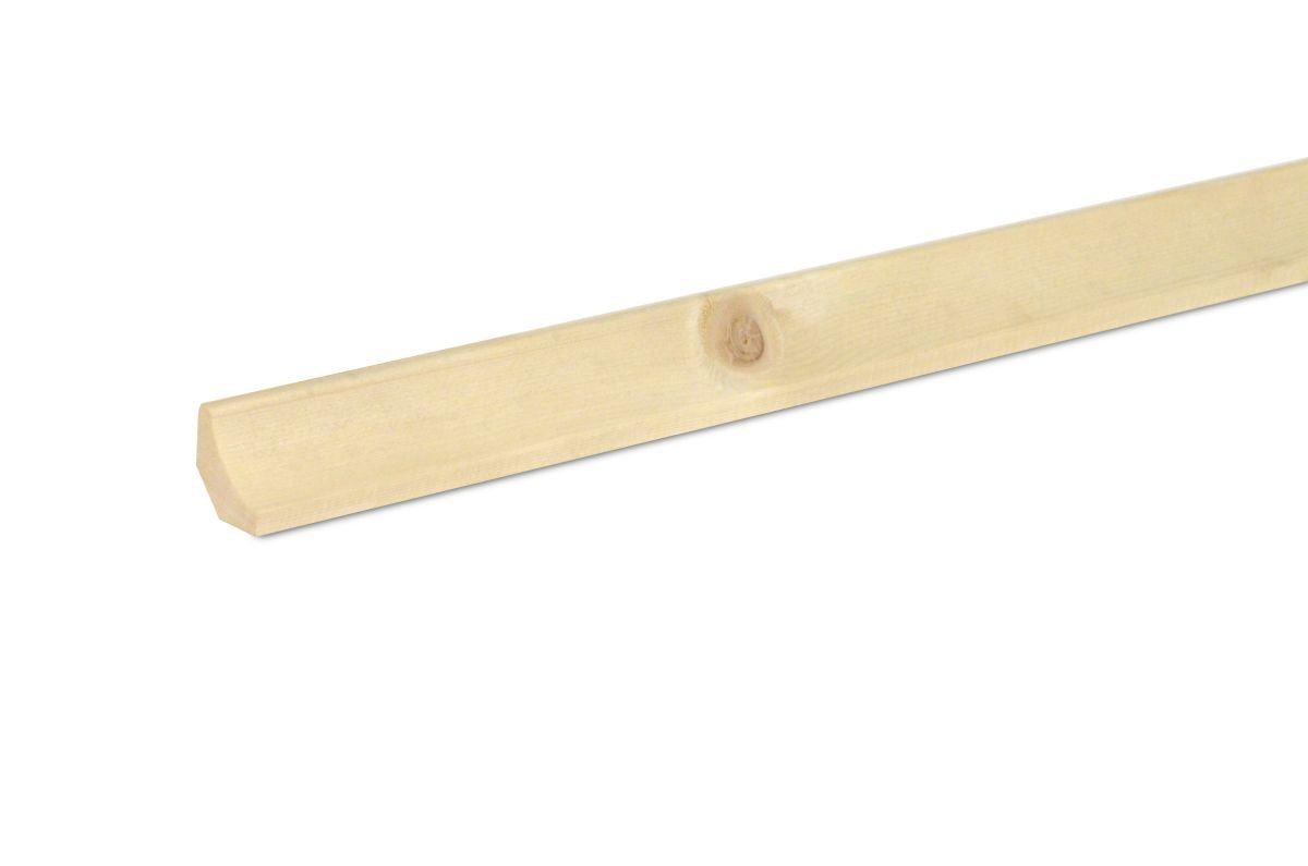 Дървен подов перваз 22 x 22 мм, Необработен смърч 240 см