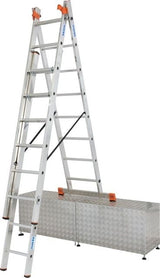 TRIBILO Three-section aluminium ladder with stair function
