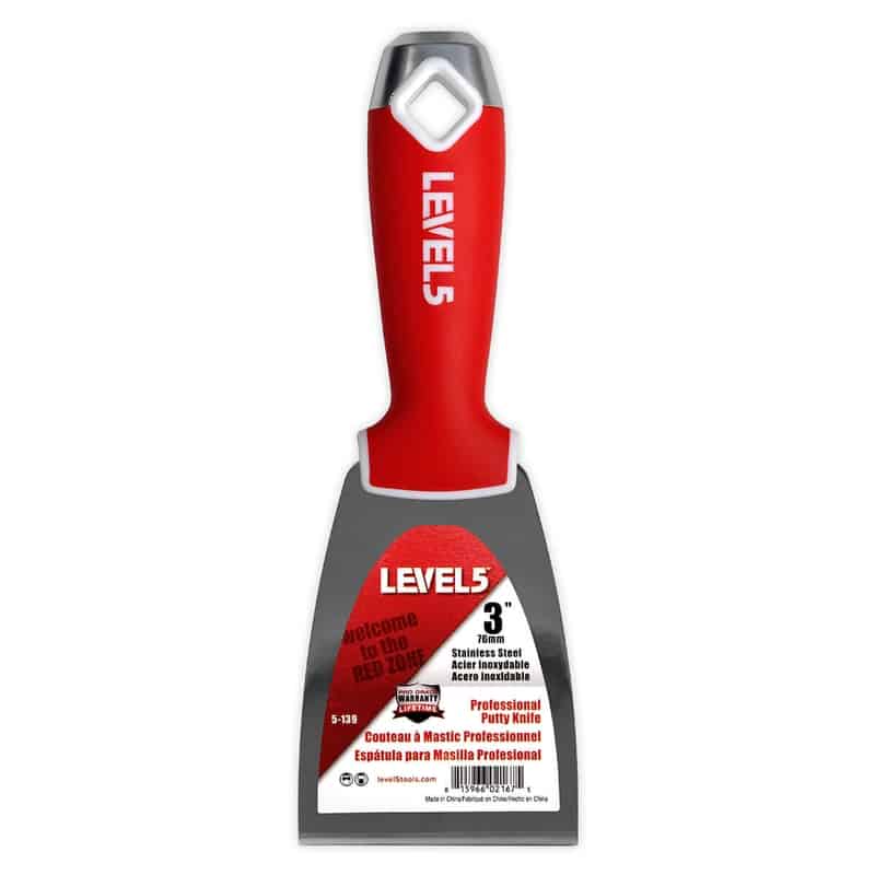 LEVEL 5 Професионална Шпакла 3/76mm с гумирана ръкохватка 