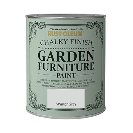 Rust Oleum Chalky Finish Боя за градински мебели Winter Grey 750ml