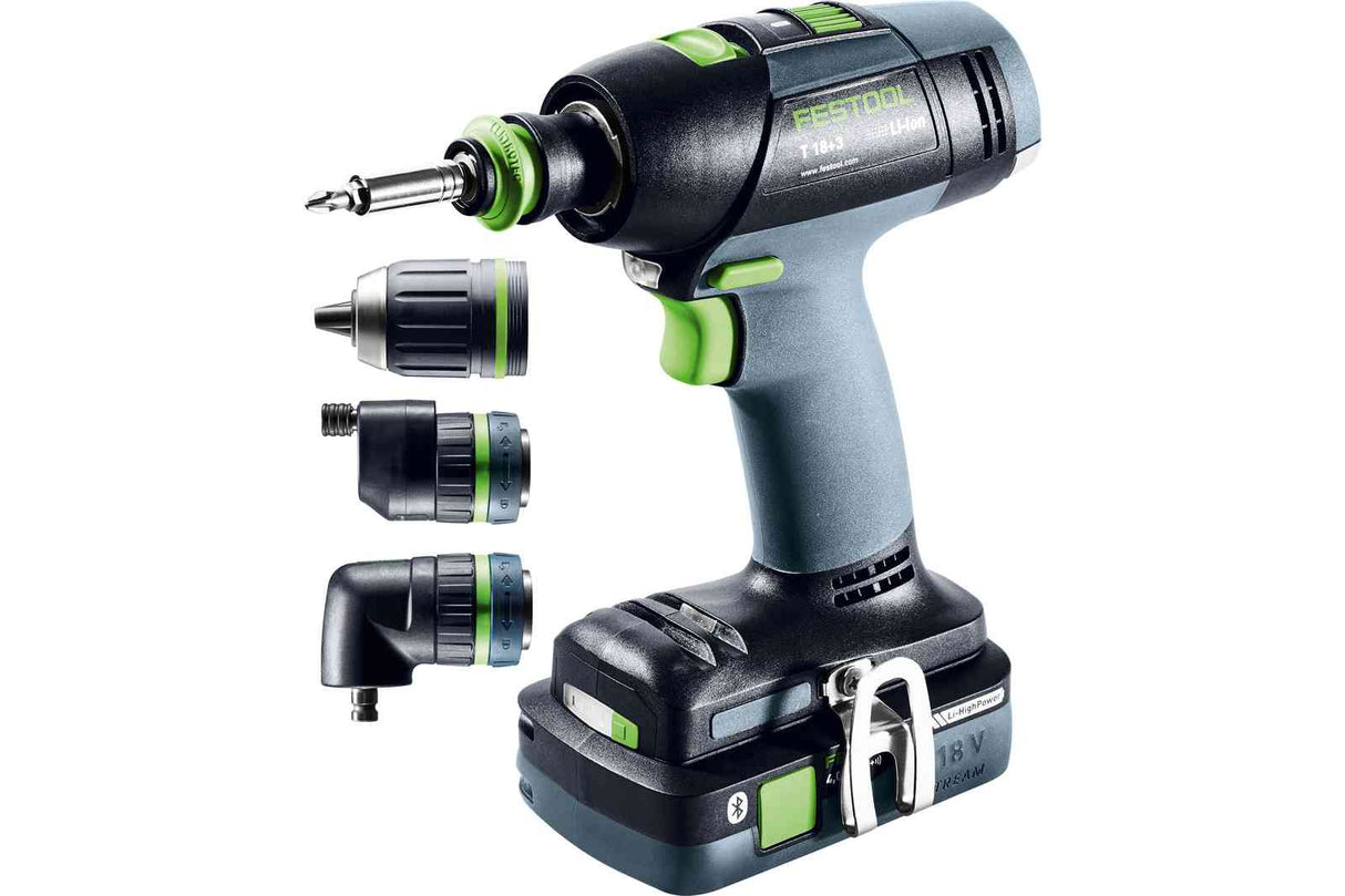 Festool Акумулаторен винтоверт T 18+3 HPC 4,0 I-Set