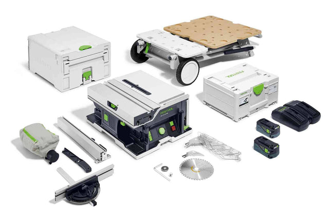 Festool Акумулаторен настолен циркуляр CSC SYS 50 EBI-Set