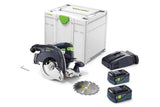 Festool Акумулаторен ръчен циркулярен трион HKC 55 5,0 EBI-Plus-SCA