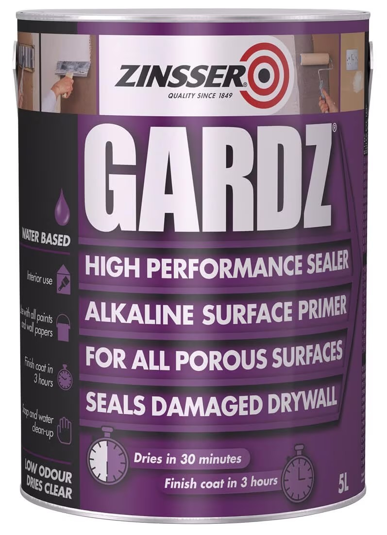 Zinsser Gardz 5L — уплътняващ грунд за порести повърхности