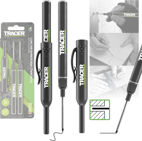 TRACER Перманентен маркер за отвори с предпазител / 2 броя