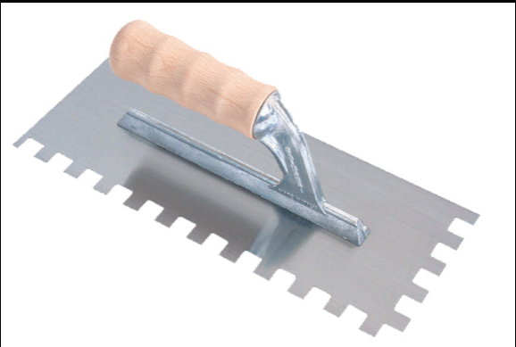 Raimondi назъбена маламашка с дървена дръжка 28×12 см, 10×10 мм, лява