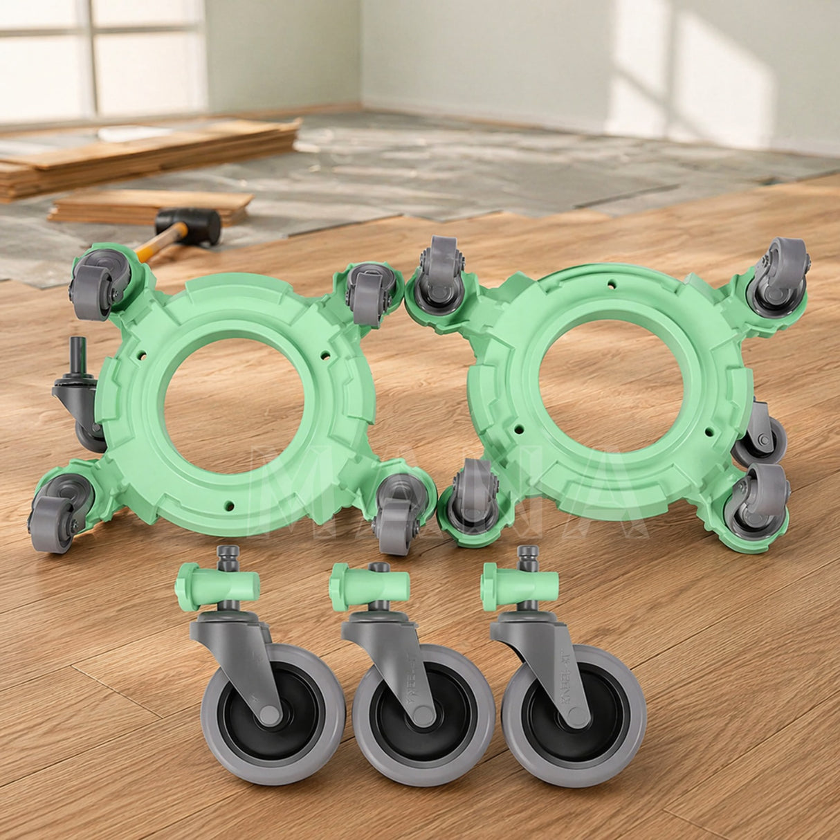 MANA Spare Castor Kit for Mobile Trolley, 13 pcs