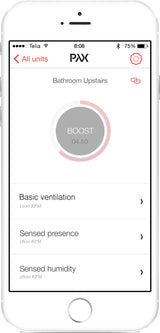 PAX Smart Bathroom fan Pax Norte/Black