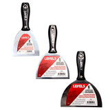 LEVEL 5 6" Stainless Steel Putty Knife - Black Plastic Handle